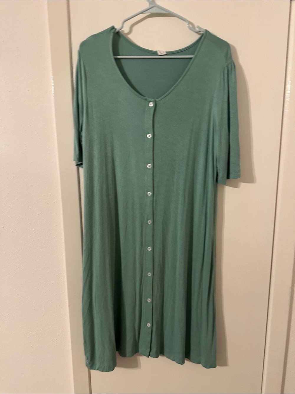 kate quinn Sage Green Button-Front Dress